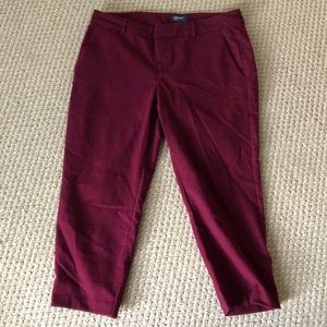 Old Navy Burgundy Harper Mid-Rise Pants